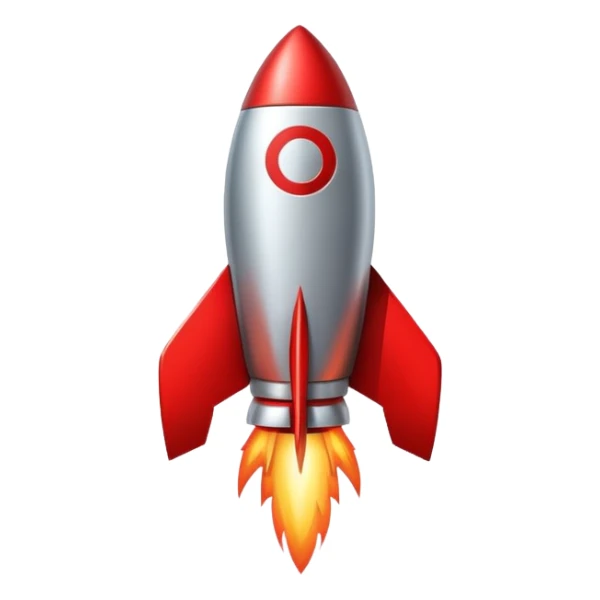 rocket emoji with a red X cross overlay sticker