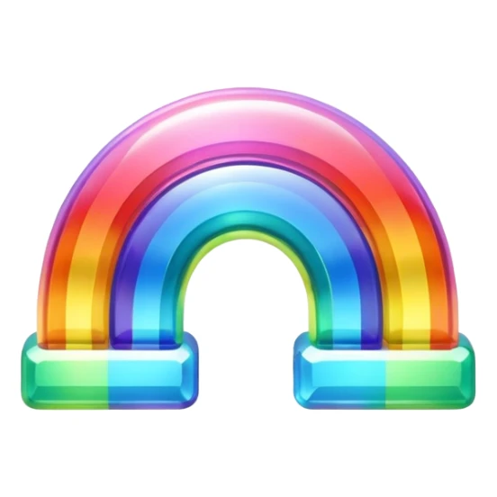 A 3d, not too detailed rainbow colored sparkling electric icon shaped prismatic icon sticker