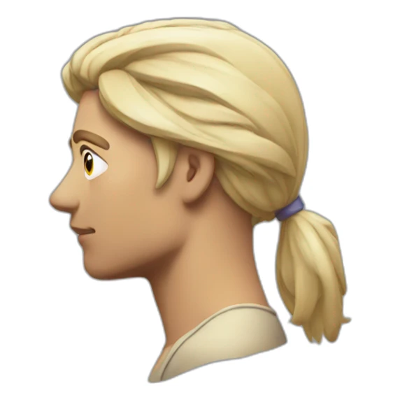 side profile with an eye looking judgy to the side sticker