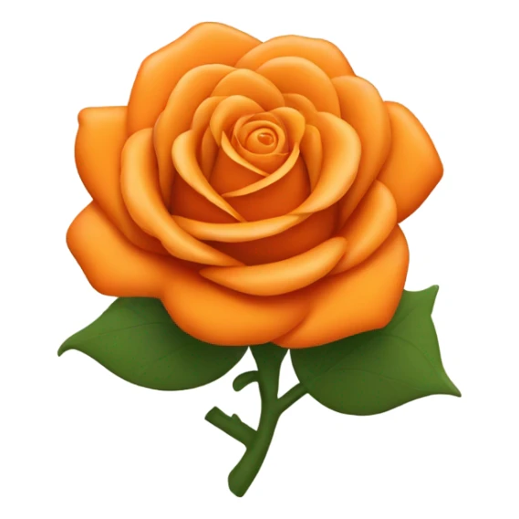 orange rose on a background of orange hearts sticker