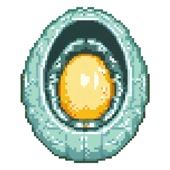 MRI egg embryo digital fetal small shape contained in otherworldly egg sticker