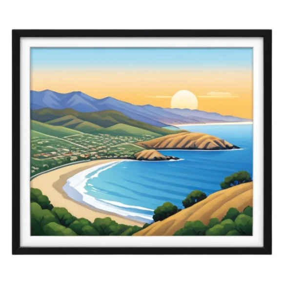 Central coast of California valley sticker