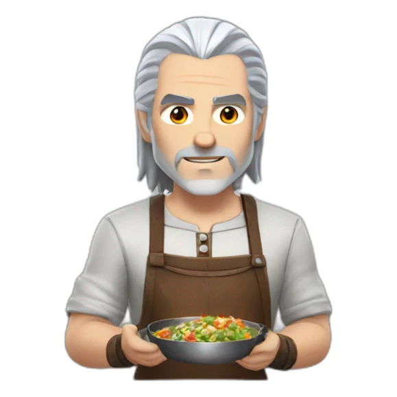 Geralt of rivia cooking sticker