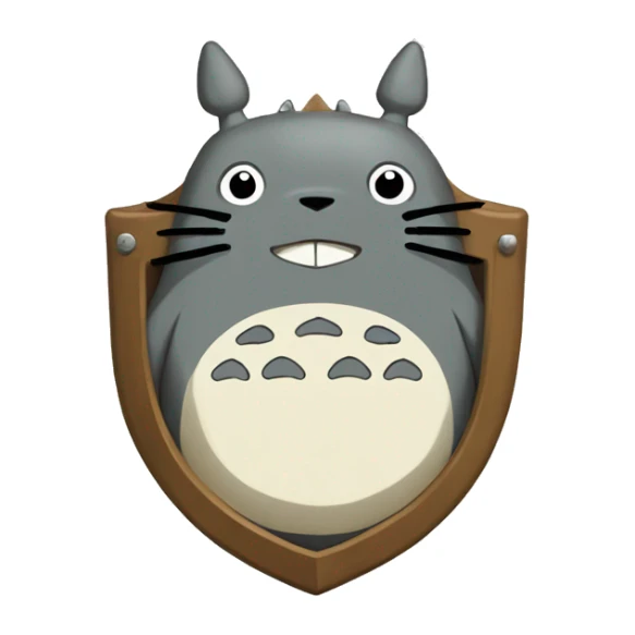 totoro shield sticker