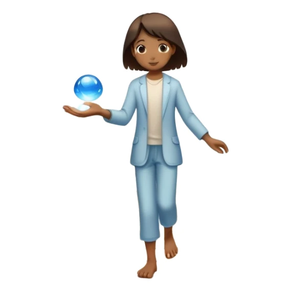 A small figure walks back broken bridge, holding soft 2 orbs in hand—symbolizing compassion and forgiveness. A gentle heart aura trails behind them, showing healing in motion. sticker