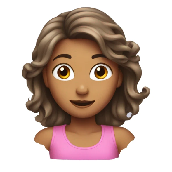 Girl flipping her hair sticker