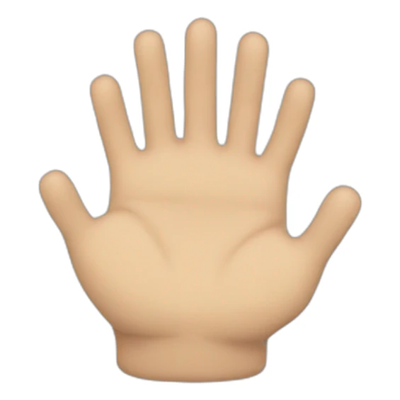a hand emoji with eight fingers sticker