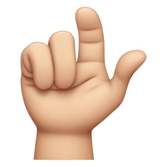 hand with 2 fingers up(thumb, index and pinky) sticker
