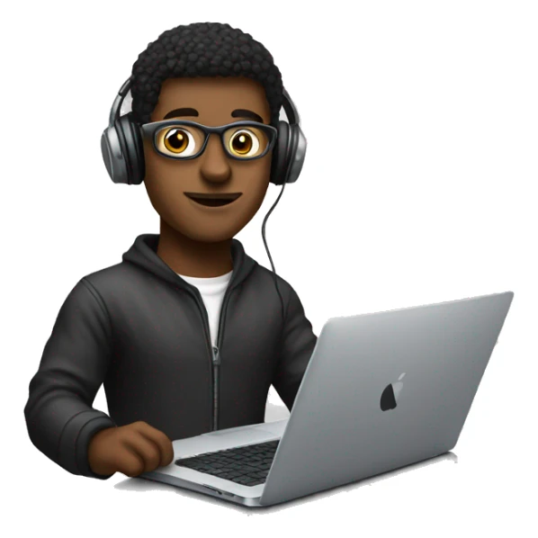 music producer with macbook sticker