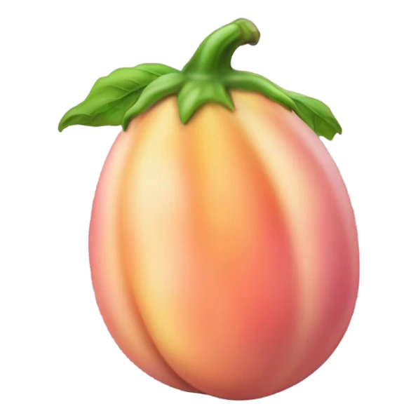 Peach coloured eggplant with pink where the green should be sticker