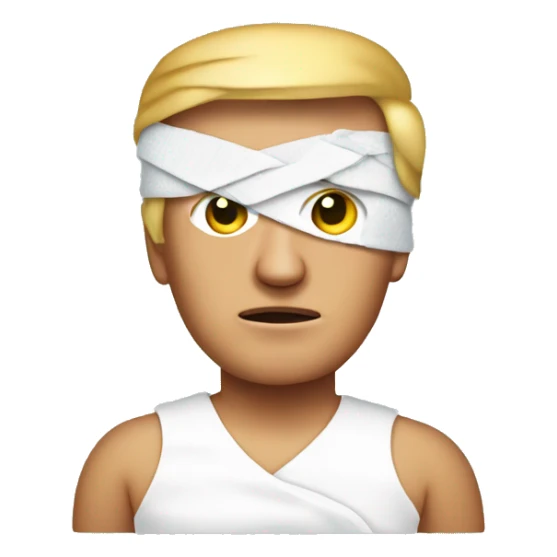 Donald trump with left ear bandaged sticker