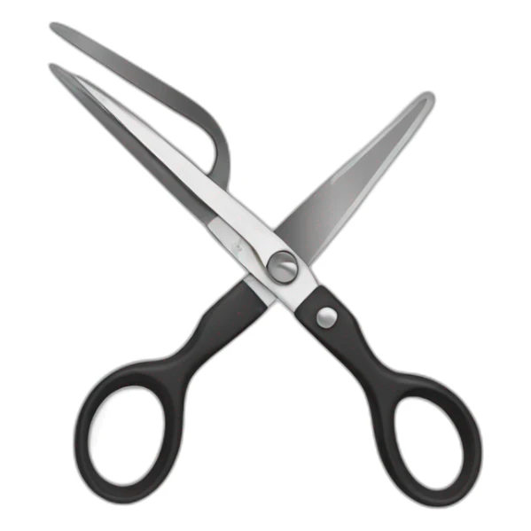 scissors and locks of hair sticker