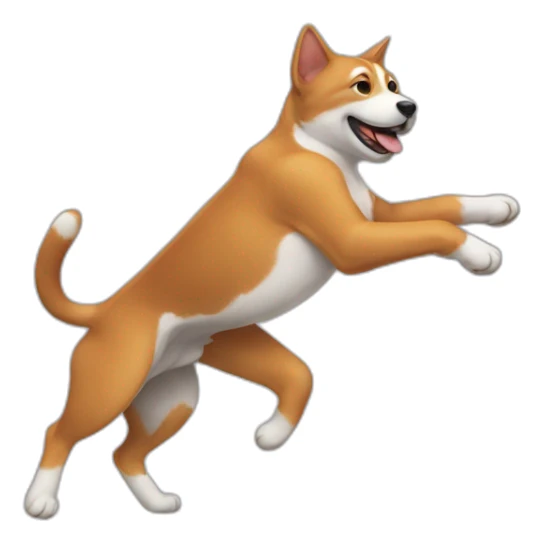 Un chat qui danse avec un chien sticker