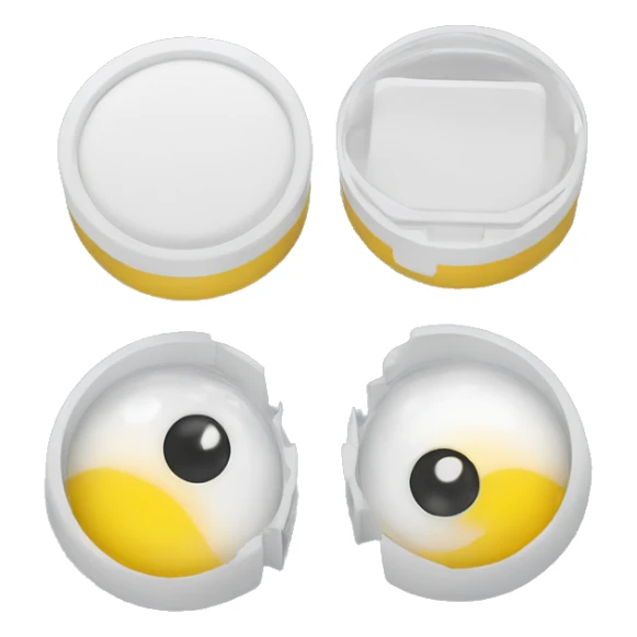 dual compartment prescription contact lens case sticker