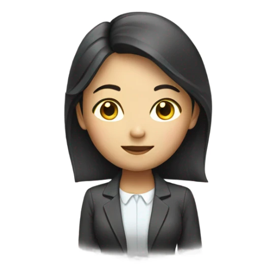 successful asian girl working in finance sticker