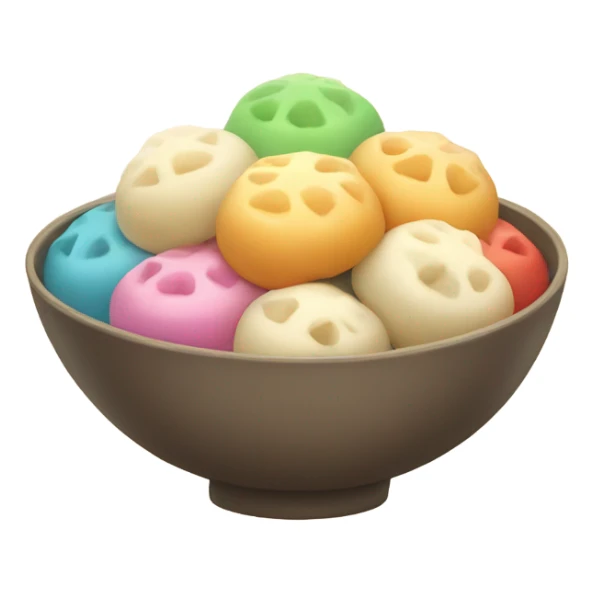 a bowl of sweet dumpling sticker