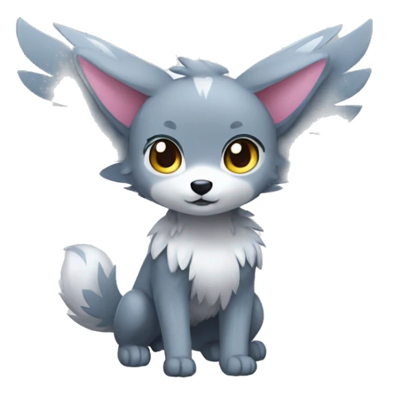 Kawaii Cute Winged Wolf-Pokémon full body sticker