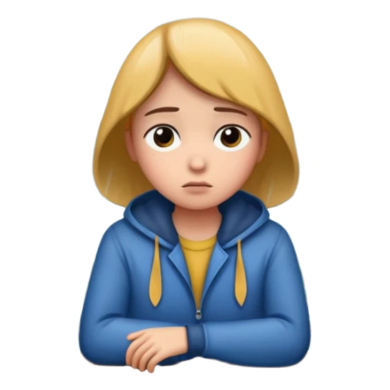 person looking out the window on a rainy day feeling melancholy sticker