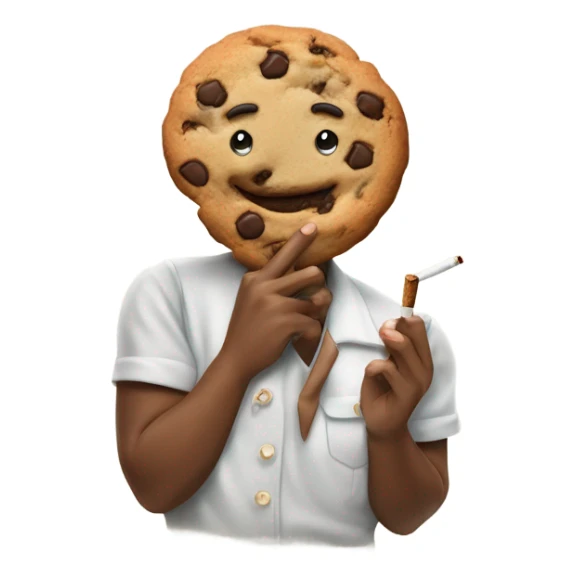 Cookie smoking a cigarette  sticker