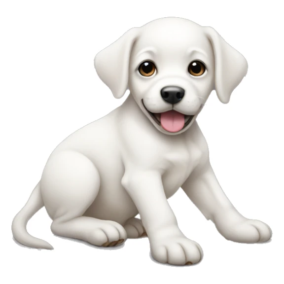 White baby dog sticker
