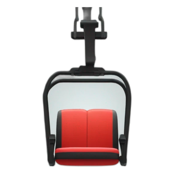 black and red chair lift sticker