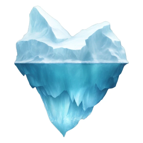 A realistic iceberg with shape of a heart sticker