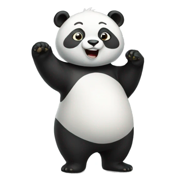 Panda holding a sign that says yay sticker