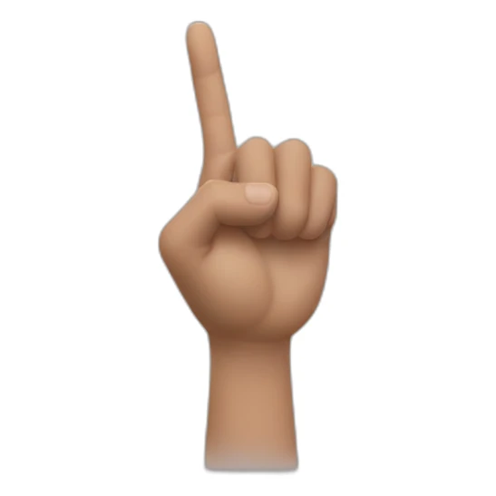 a closed hand with the little finger raised sticker