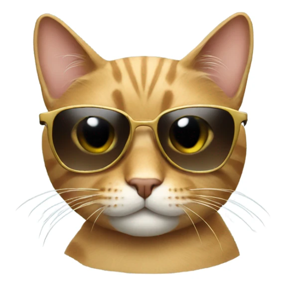 Cat with sunglasses sticker