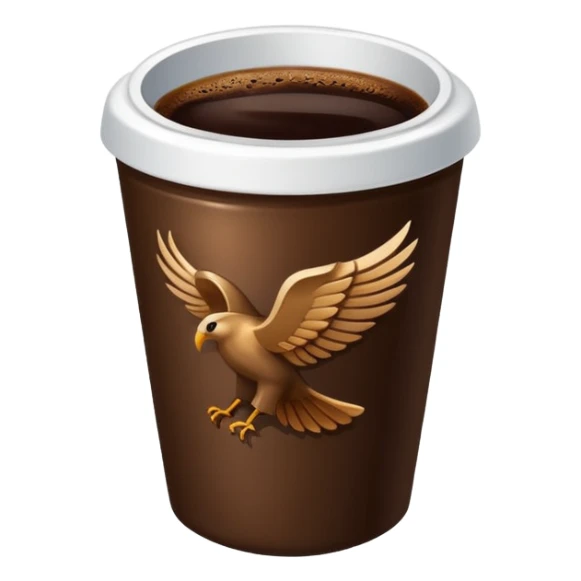 Un grain de café avec des ailes sticker