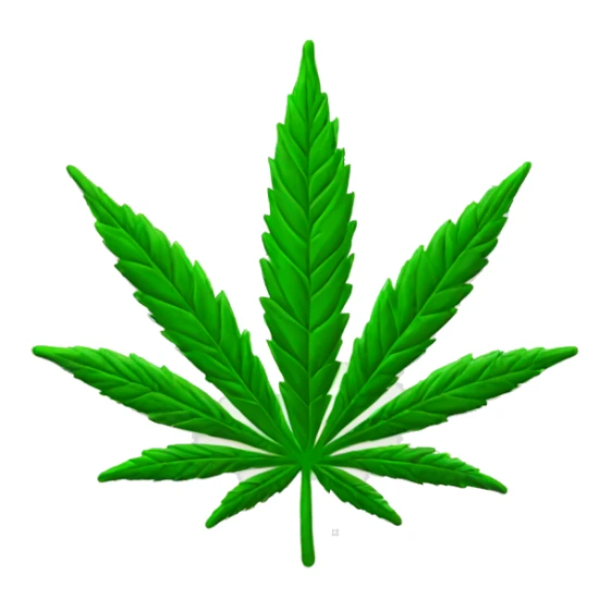 Marijuana leaf sticker