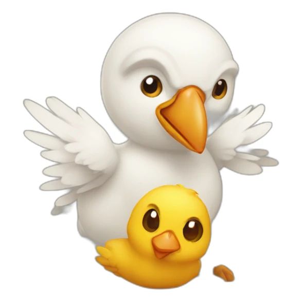 poussins qui fait un doigt sticker