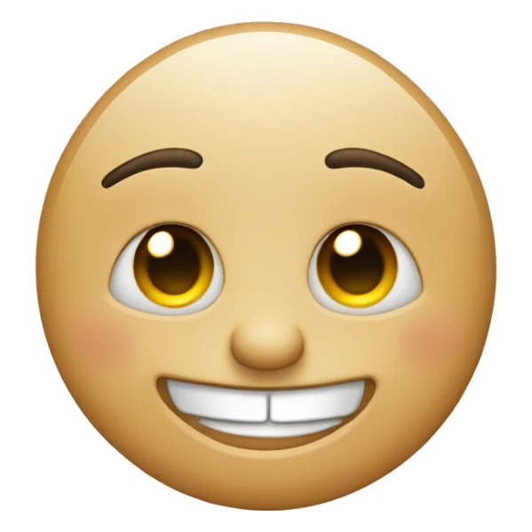 Face with a smile and the peace sign by the eye sticker