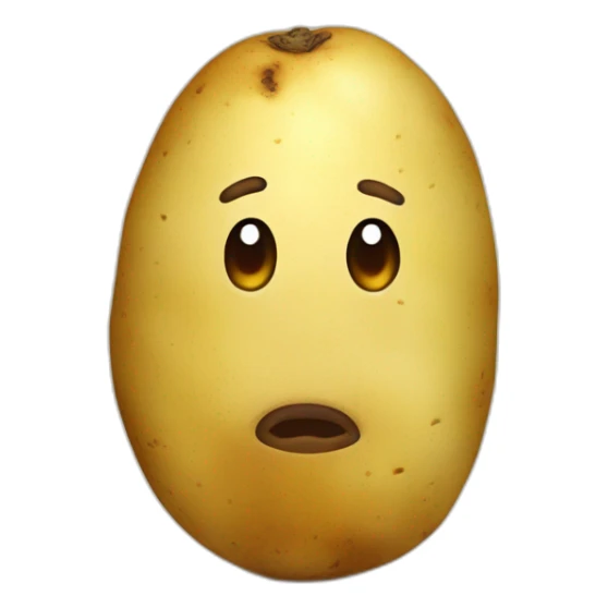 Potatoes with face and the text "Atrevido de las papas" sticker