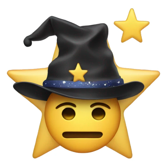 Star with a hat sticker