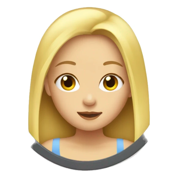 blonde-girl-looking-in-the-mirror sticker