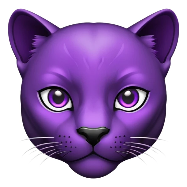 black panther with bright purple eyes sticker