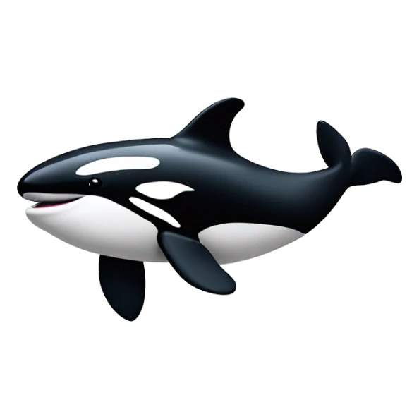 Orca whale with a stack of money in its mouth sticker