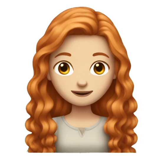 Beautiful girl with long ginger hair  sticker
