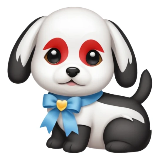 white baby maltese ribbon sticker