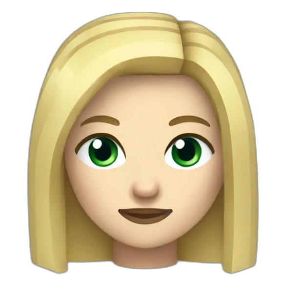blonde woman Minecraft style sticker