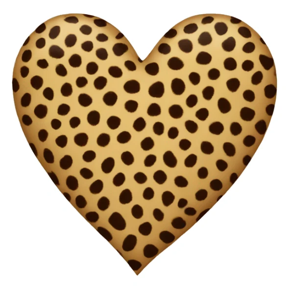 Cheetah print heart sticker