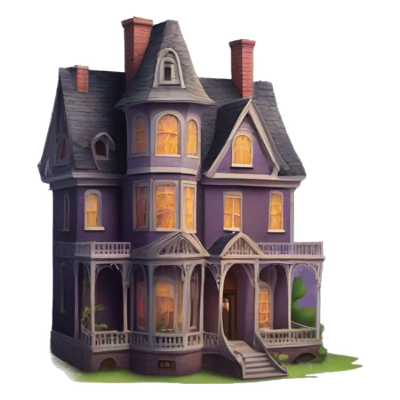 Beautiful Paperscape Addams sprawling 12 story tall haunted dream mansion  sticker