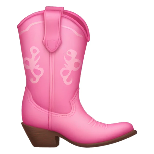 Pink cowgirl boots sticker