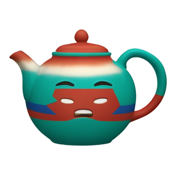 an indonesian abaco in the shape of a teapot sticker