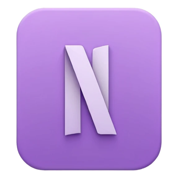 Netflix pretty aesthetic "N" logo in pastel purple sticker