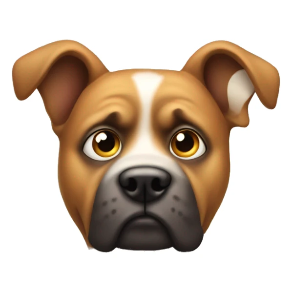 a dog being suspicious looking at the right sticker