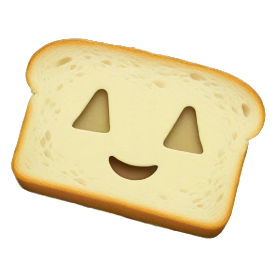 single slice of white bread laying in a patch of green grass sticker