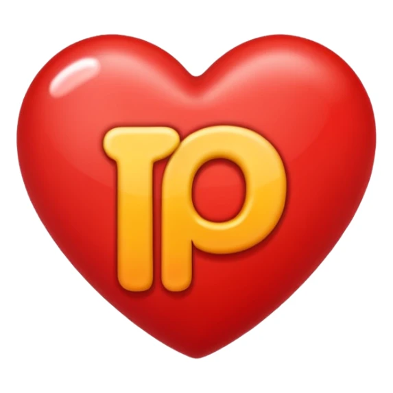 emoji herz mit buchstabe P drin sticker