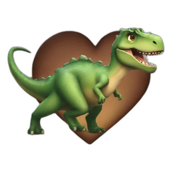 Dinosaures sexy coeur sticker
